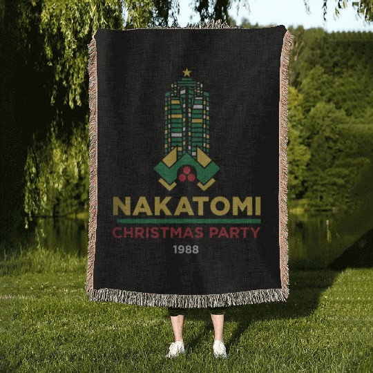 Die Hard Nakatomi Christmas Party 1988 Woven Blankets