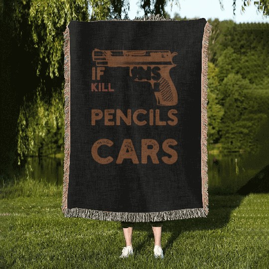 If Guns Kill People 2nd Amendment Gun Rights Funny Woven Blankets