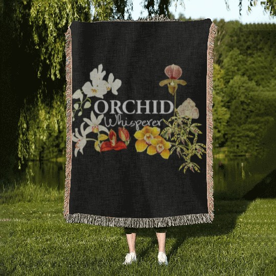 Orchid Whisperer Woven Blankets I Love Orchids Woven Blankets