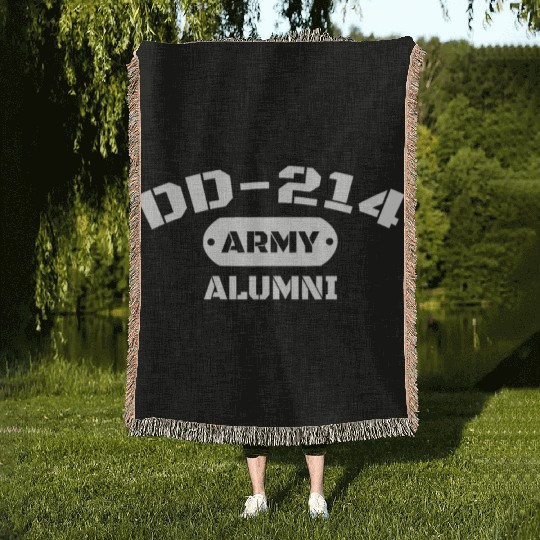 Dd-214 Us Army Alumni Men And Women Woven Blankets