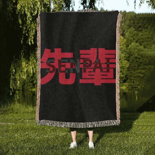 Japanese Anime Senpai Woven Blankets