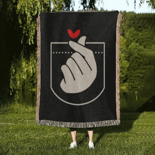 Kdrama Pocket Heart Finger Korean Drama Kpop Korea Woven Blankets