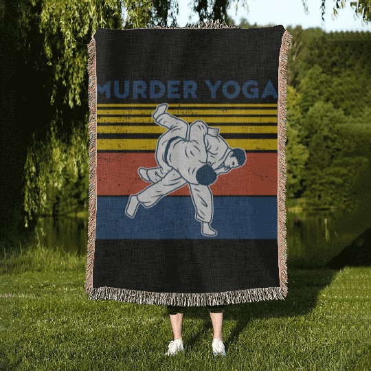 Jiu Jitsu Woven Blankets Murder Yoga MMA Brazilian