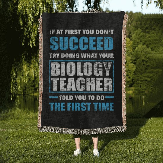 Biology Teacher Woven Blankets