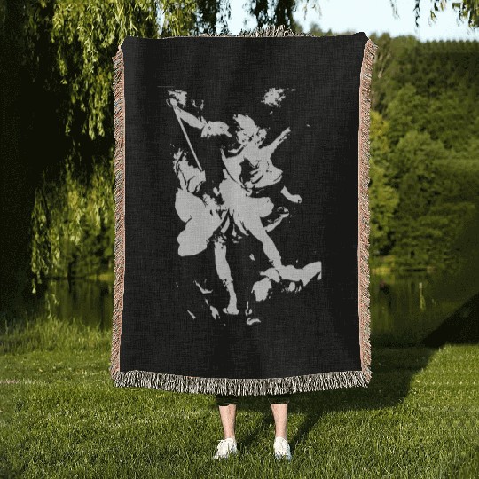 Archangel Michael Woven Blankets