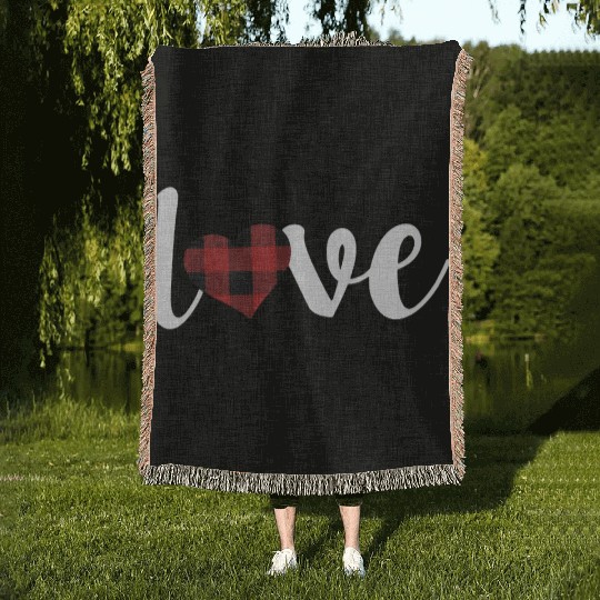 2020 Love Heart Graphic Woven Blankets