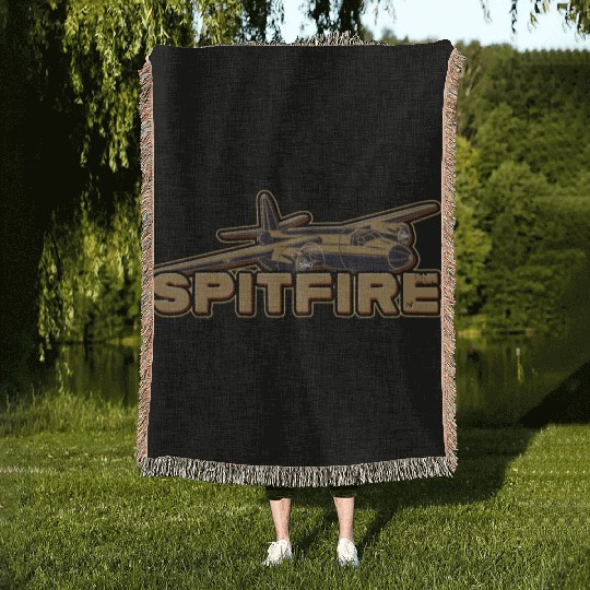 SPITFIRE SUPERMARINE WW2 FIGHTER PLANE Gift Woven Blankets