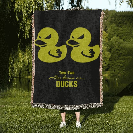 Poker - Yellow 2-2 "Ducks" Pocket Twos, Deuces Woven Blankets