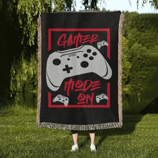 Gamer Mode On Woven Blankets