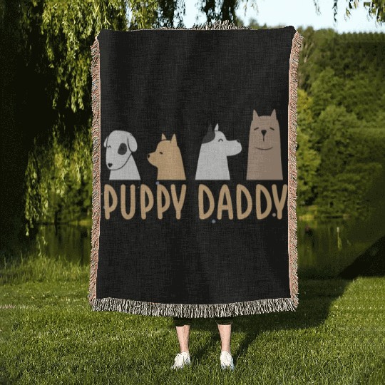 Mens Gay Puppy Daddy Pup Play Fetish Kink BDSM Woven Blankets