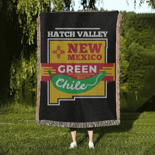 Hatch Chile Woven Blankets Green Chili Pepper