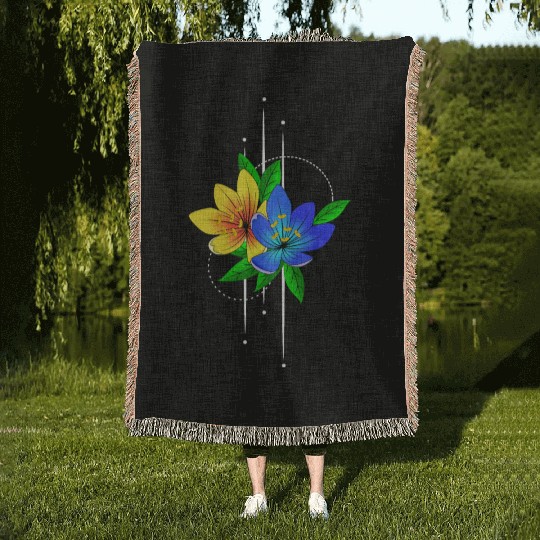 Lily flowers planting garden Woven Blankets