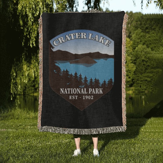 Crater Lake National Park Woven Blankets