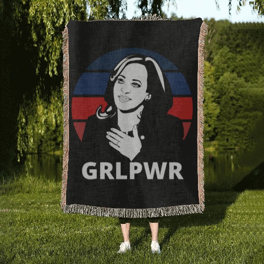 Kamala harris Woven Blankets