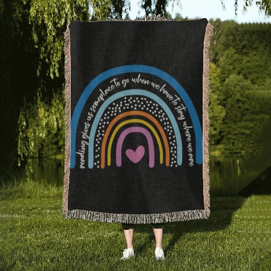 Reading Gives Us Someplace To Go Book Literature Woven Blankets