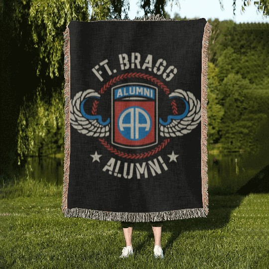 Ft Bragg Alumni Us Army 82Nd Airborne Division Par Woven Blankets