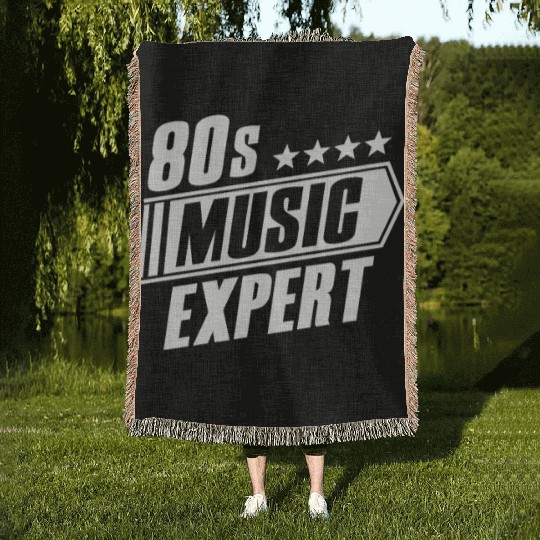 80s Music Expert Listening Lover Funny Musician Woven Blankets