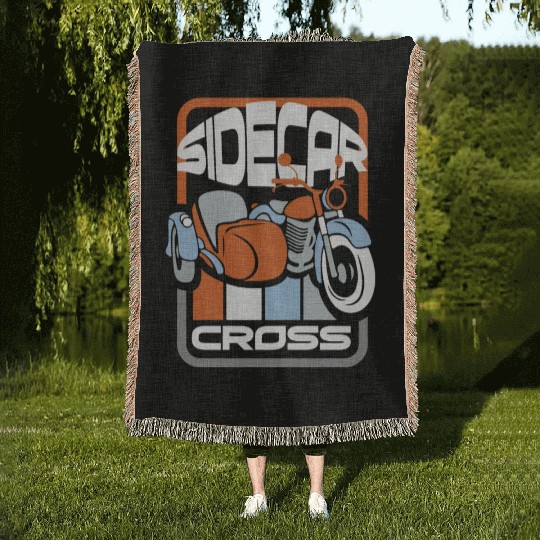 Sidecarcross Motocross Racing Sidecar Racer Woven Blankets