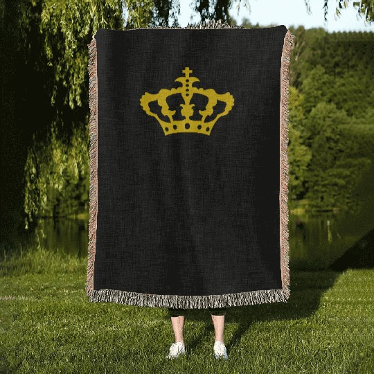 King Microphone Icon Woven Blankets