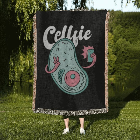 Cell That A Cellfie Makes For Biology Teachers Woven Blankets