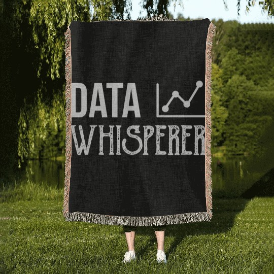 Data Whisperer Funny Software Computer Engineering Woven Blankets