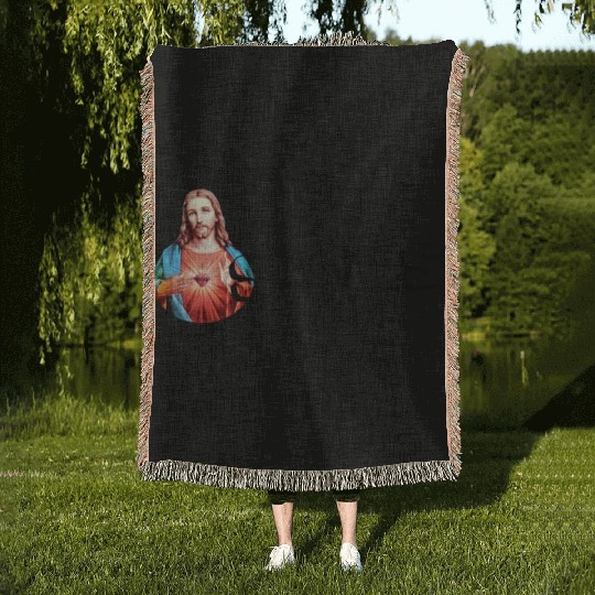 JESUS SAVES | Jesus Christ | Jesus Christus Woven Blankets