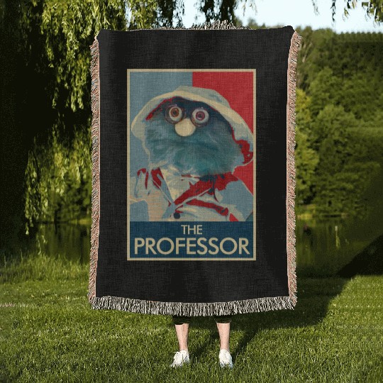 The professor - Puppet History Woven Blankets
