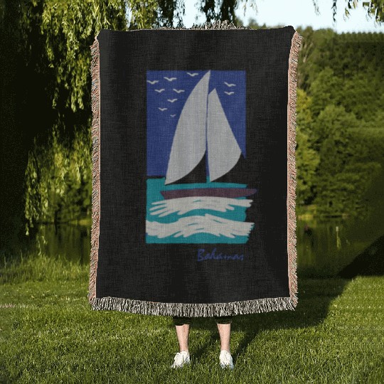 boats and hoes step brothers Woven Blankets