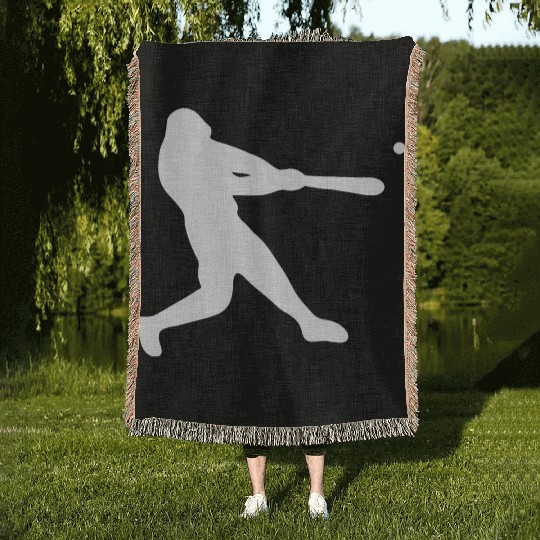 Baseball Sport Bat Woven Blankets