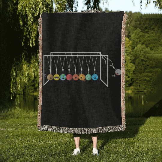 Solar System, Planets, Universe, Astrology Woven Blankets