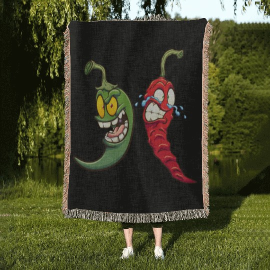 Chili pepper Woven Blankets