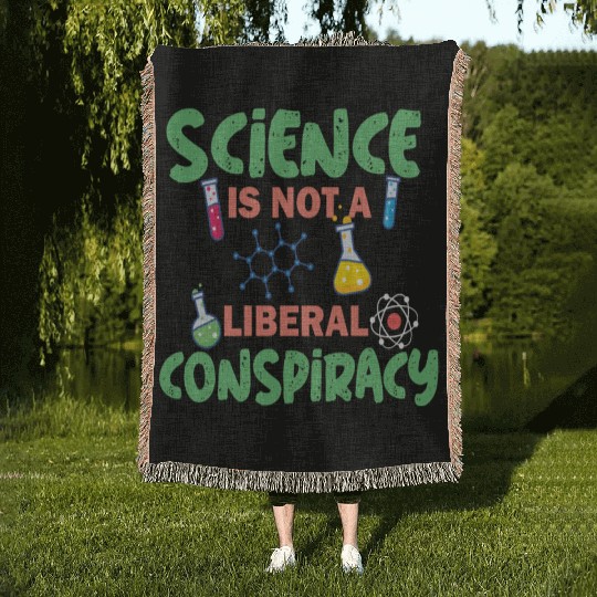science not conspiracy science conspiracy Woven Blankets