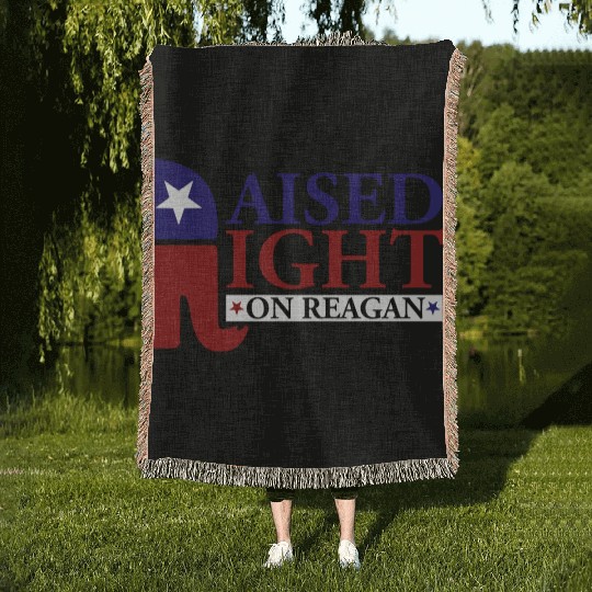 Raised Right On Reagan 80'S Nostalgia Woven Blankets