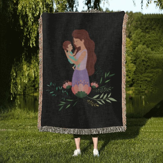 I Love You, Mama & Baby Woven Blankets, Mommy and Me Woven Blankets