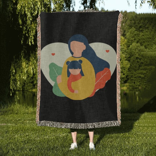 I Love You, Mama & Baby Woven Blankets, Mommy and Me Woven Blankets