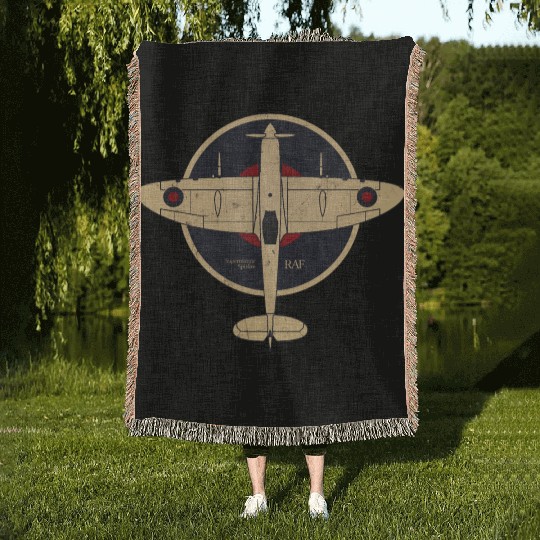 Supermarine Spitfire UK WW2 RAF Woven Blankets