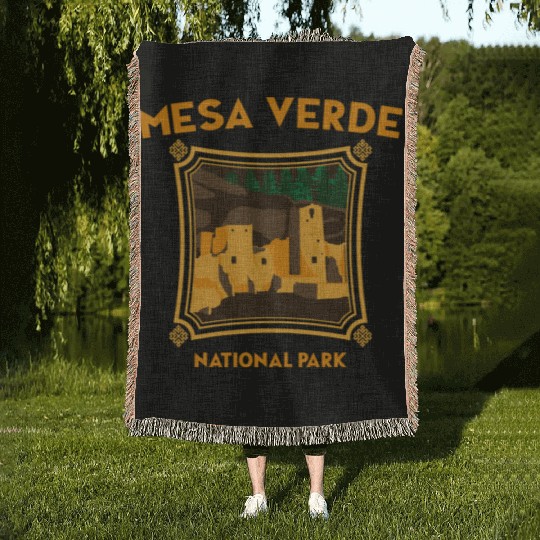 Mesa Verde National Park Novelty Graphic Design Woven Blankets