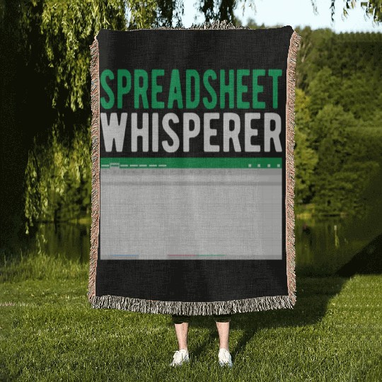 Spreadsheet Whisperer Excel Accounting Accountant Woven Blankets
