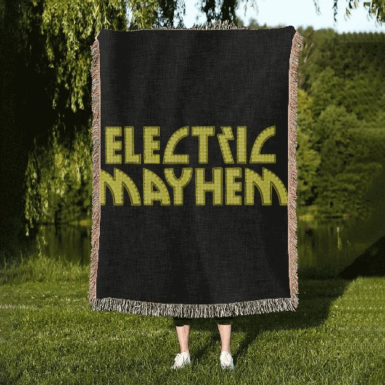 Electric Mayhem Woven Blankets