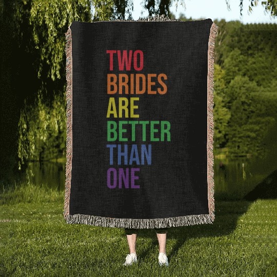 Lesbian Wedding Couple Two Brides Are Better Than Woven Blankets