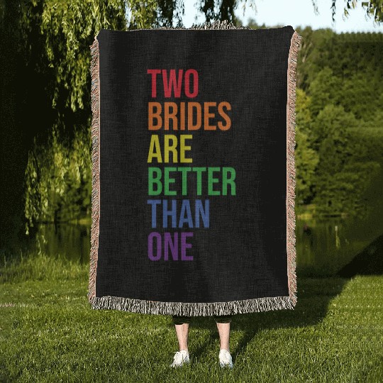 Lesbian Wedding Couple Two Brides Are Better Than Woven Blankets