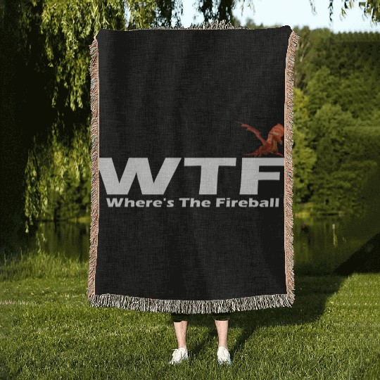 WTF Where's The Fireball Woven Blankets