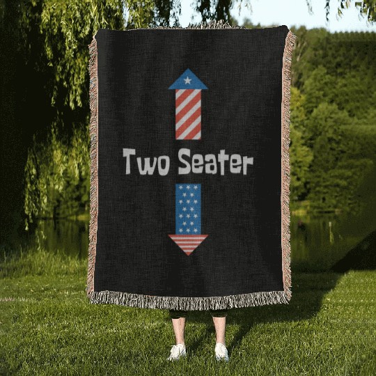4th Of July Dirty For Men Adult Humor Two Seater Woven Blankets