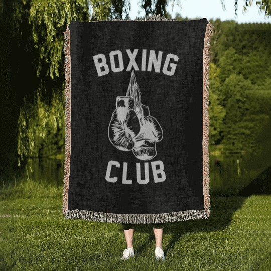 boxing club w Woven Blankets
