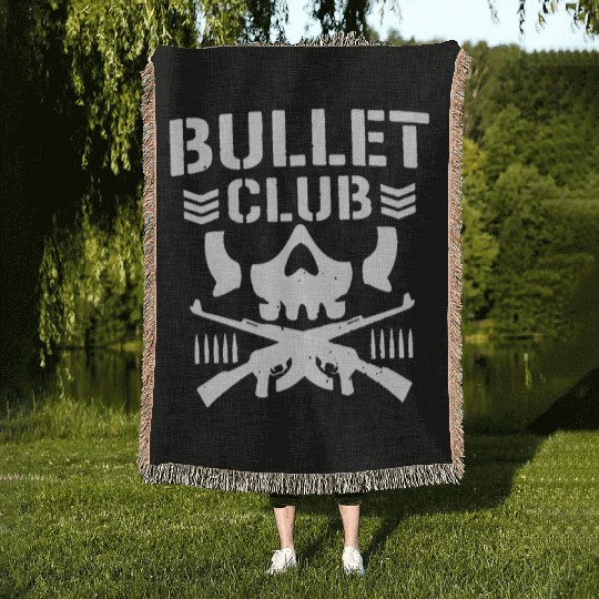 bullet club Woven Blankets