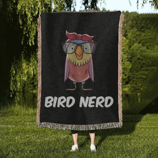 Bird Nerd Woven Blankets