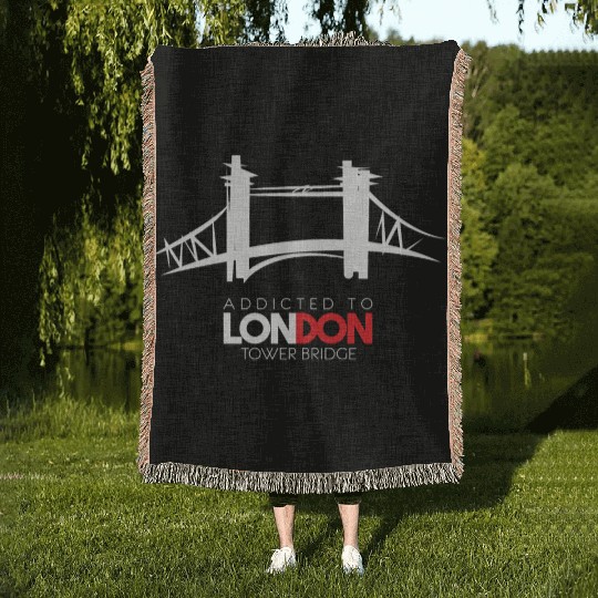 London Tower Bridge Woven Blankets