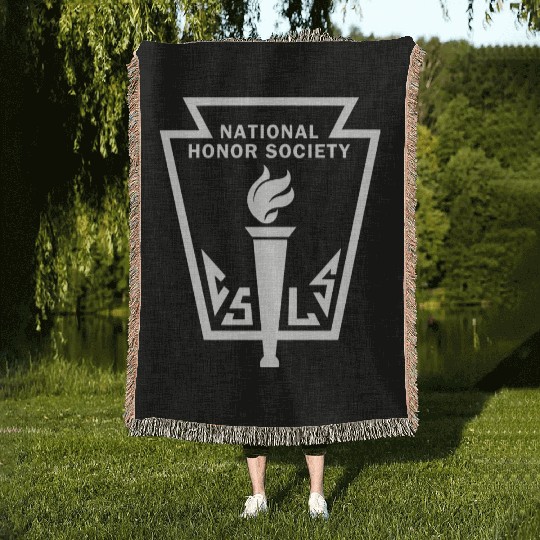 national honor society Woven Blankets