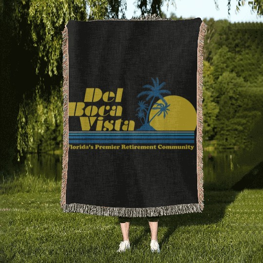 Del Boca Vista Retirement Community Funny No 2376 Woven Blankets
