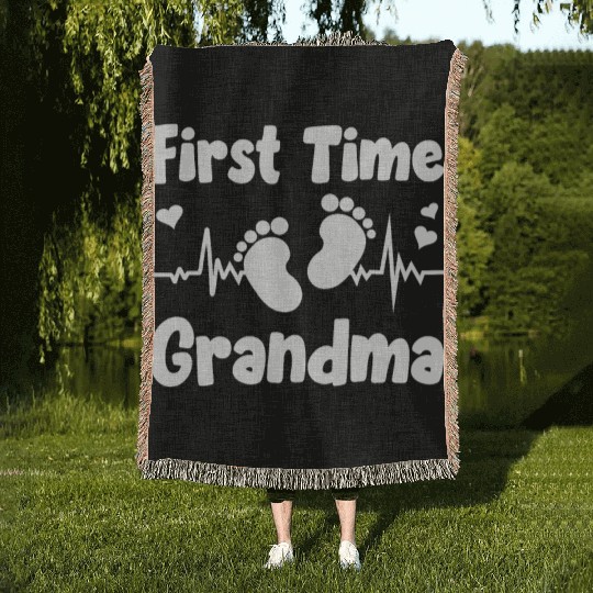 First Time Grandma Let The Spoiling Begin Woven Blankets